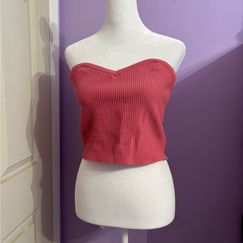 West of Melrose Strapless Crop Top